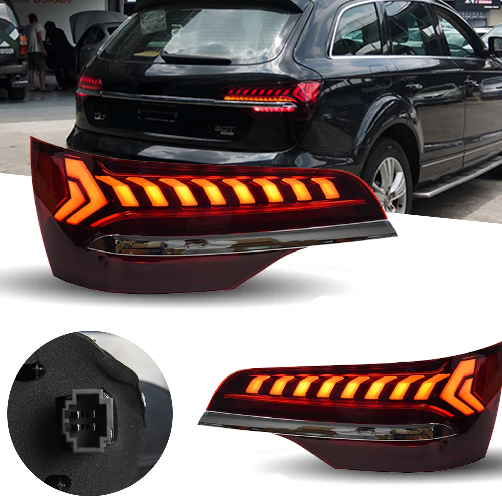 

Car Styling Tail Lamp for Audi Q7 Tail Lights 2006-2015 Q7 LED Taillight DRL Brake Reverse Stop Lamp Automotive Accessories Rear