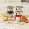 Leak-proof Seasoning Box Portable 304 Stainless Steel with Sealed Lid Condiment Containers Silicone Cover Sauce Cup 1