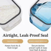 Food Storage Containers Kitchen Organizer and Storage Container with Lids Refrigerator Noodle Box Tank Sealed Cans 5Pcs Set 2
