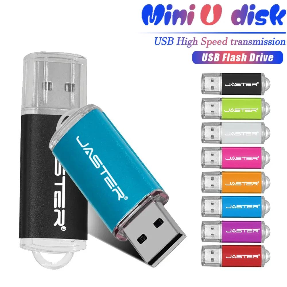 High Speed USB Flash Drive 1GB/2GB Metal Memory Stick 128GB USB 2.0 PenDrive 256M/512M флешка Waterproof Memory Disk Gift