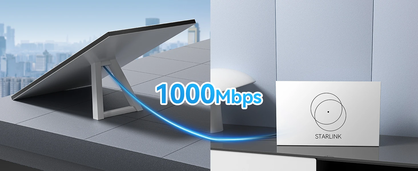 Starlink Gen3 Ethernet Patch Cable 1000Mbps High Speed for Seamless Satellite In