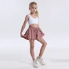 Children Shorts Girls Flowy Butterfly Shorts Athletic 2 in 1 Running Skirts Short Cheer Tennis Dance Preppy Kids Clothes 5-12Y 4