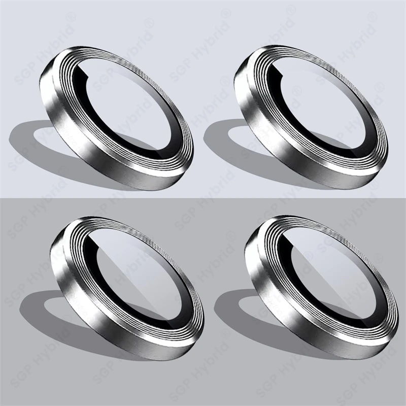 Enhanced Metal Ring + Tempered Glass Camera Lens Protector Cap Cover