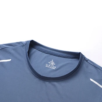 CHRLCK Men's Running Quick Drying T-shirts Breathable Hiking Fishing Tees Soft Elasticity Outdoor Sports Short Shirt Summer 4