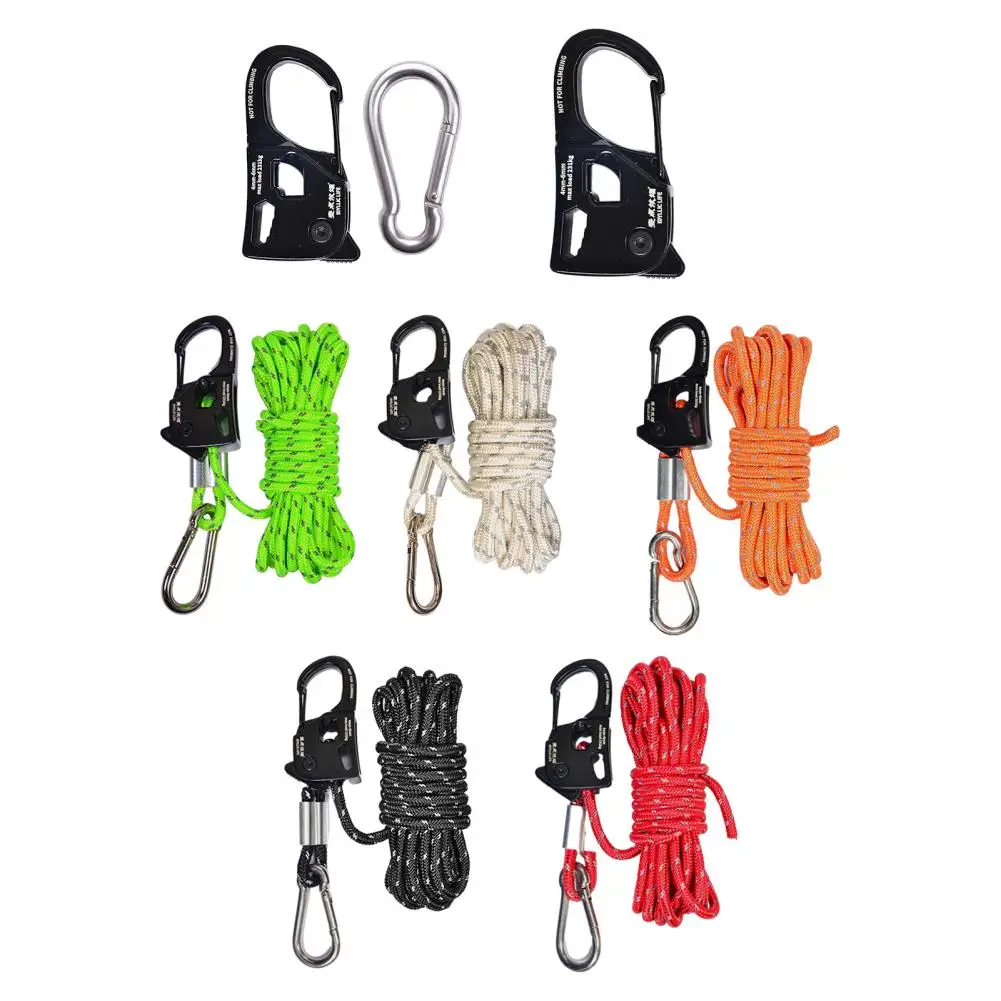 Tent Rope Tensioner Aluminum Alloy Rustproof Strong Load-bearing Lightweight Portable Tent Cord Adjuster Tent Accessories