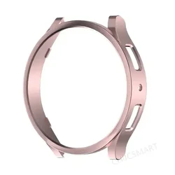 Elegant Bling Diamond Bumper Case for Galaxy Watch - Fashionable Two-Row Crystal Cover (Rose Pink02)