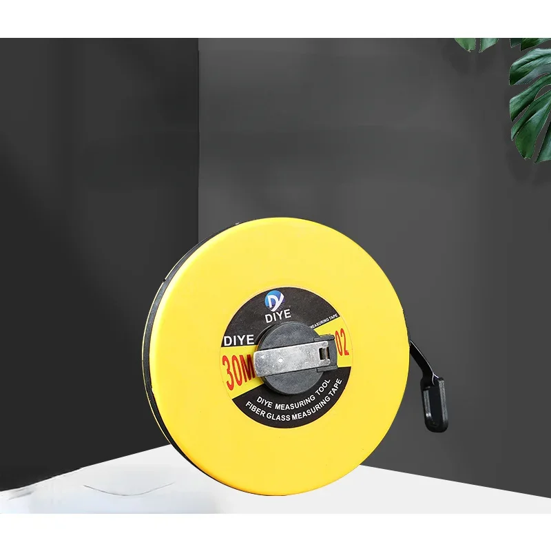 

100M Linen Fiber Tape Measure Engineering Grade Measuring Tool Ruler Durable and Durable Meter Ruler Construction Measurement