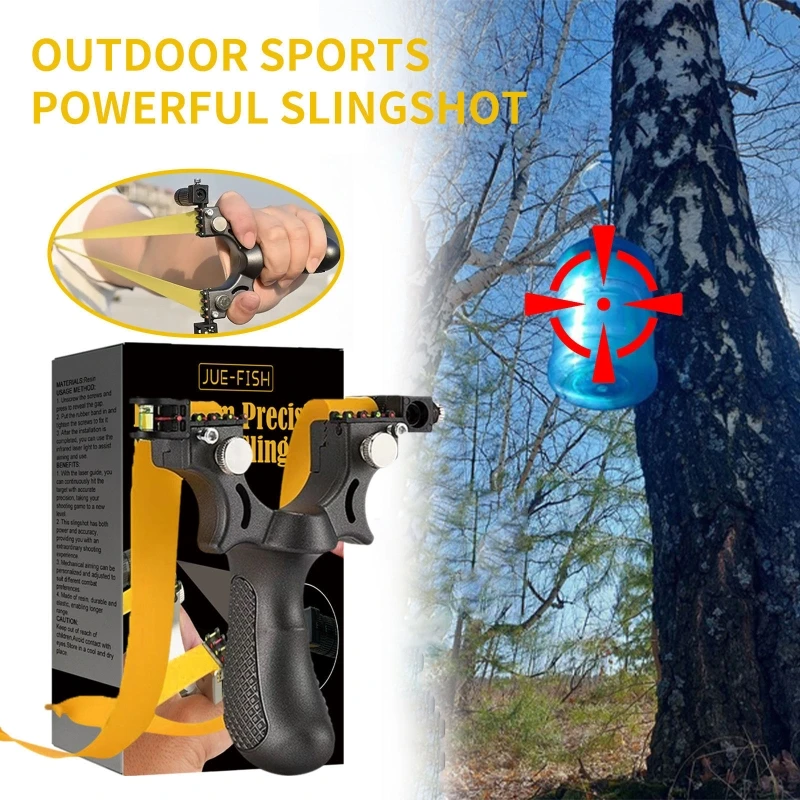 Adjustable Slingshots Hunting Accessories Fishing Aming Equipment with Rubber Band for Outdoor Adventure Camping 6