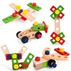 Educational Montessori Kids Toys Plastic Wooden Toolbox Pretend Play Set Children Nut Screw Assembly Simulation Carpenter Tool 3