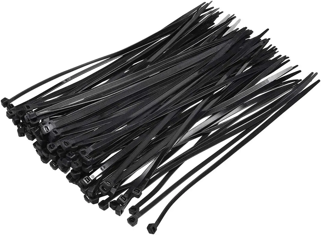 

Tcenofoxy 250pcs Cable Zip Ties 14 Inch x 0.14 Inch Self-Locking Nylon Tie Wraps Black