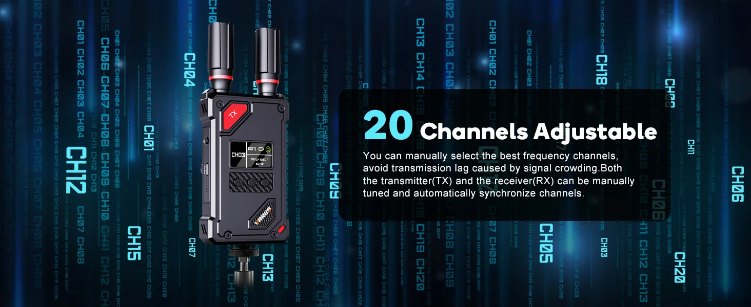 450M Wireless Transmitter and Receiver Video Transmitter 1080P HDMI Extender 20