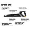 ToughBuilt TB-H4-26-18 18in PVC Saw Hand Tools Accessories TOUGHBUILT Hand Saw 2
