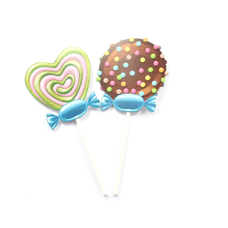 Candyland Lollipop Happy Birthday Cake Topper Colorful Rainbow Donut Sweet Candy  Cake Decorations Ice-Cream Dessert Theme Birthday Party Supplies :  Amazon.in: Toys & Games