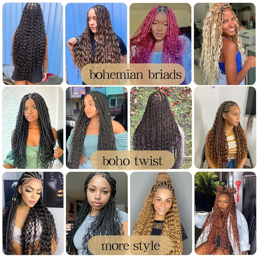 30 inch Synthetic Ocean Wave Crochet Hair Long Blonde Deep Wave Curly Braiding Hair Soft Curly Crochet Hair For Black Women