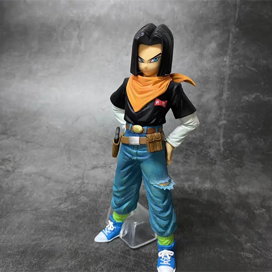 24CM Anime Dragon Ball Z Android 17 18 Figure Android 18 PVC