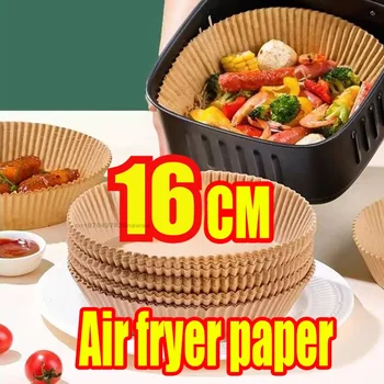 50/300PCS Air Fryer Disposable Paper Liners – Non-Stick Round Baking Papers for Cooking & Steaming 1