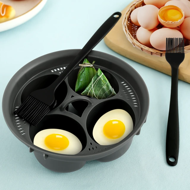 New Egg Bites Molds with 4 Compartment Non-Stick Egg Poacher Insert with 2  Oil Brush Multifunctional Poached Egg Maker Portable - AliExpress