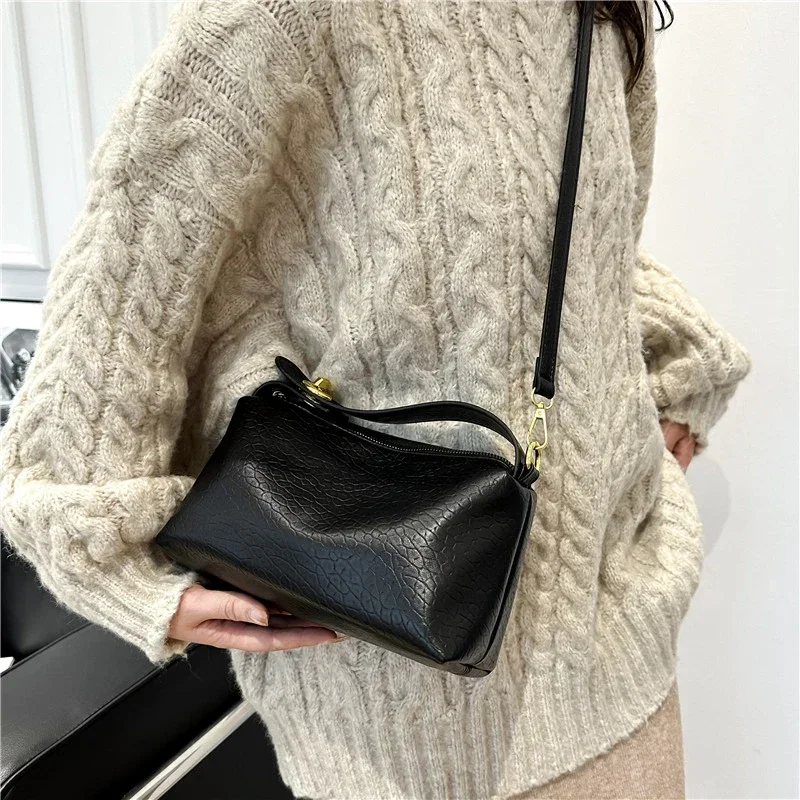 Free Shipping New PU Handbag High Quality Versatile Fashion Shoulder Bag Large Capacity Trendy Casual Crossbody Bag
