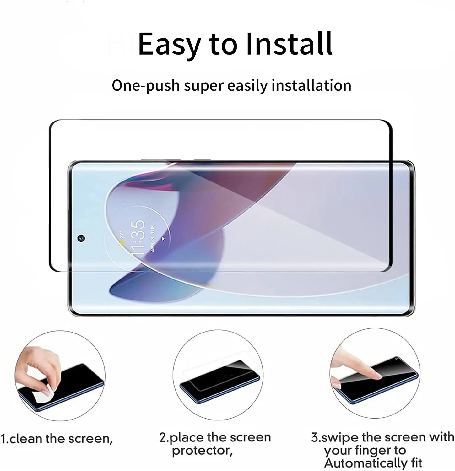 ثلاثية الأبعاد منحني الزجاج المقسى مع حافظة لينة م...