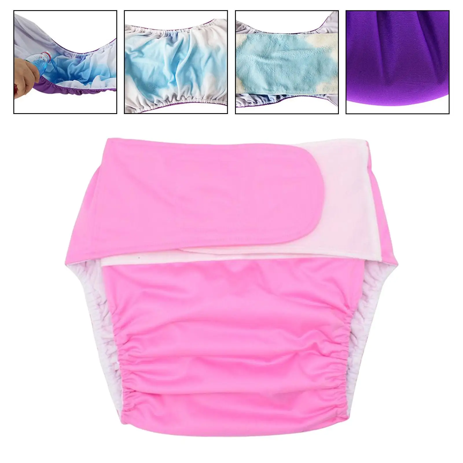 Adult Diaper Cloth Cover Comfortable Adjustable Waist Leak Proof Nappies 6