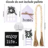 1Set Wooden Tiered Tray Decor Summer Mini Rustic Home Decorations Crafts Desktop Ornaments For Holiday Party Decoration 6
