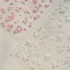 Swallow Window Pattern Peach Blossom Flower Antique Pear Blossom Adhesive 5D Nail Art Stickers Spring Manicure Decals 1