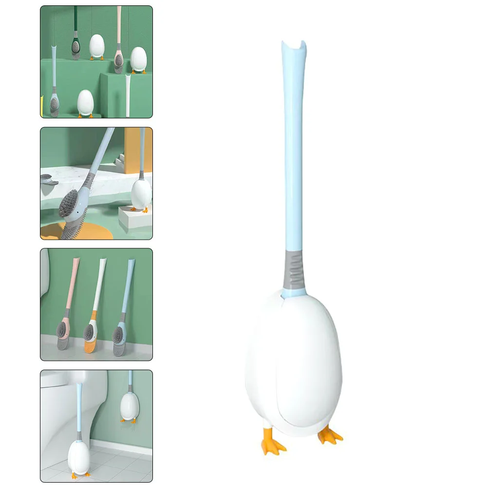 

Household Toilet Brush Glass Cleaner Duck-shaped Bathroom Tpu Adorable Scrubber