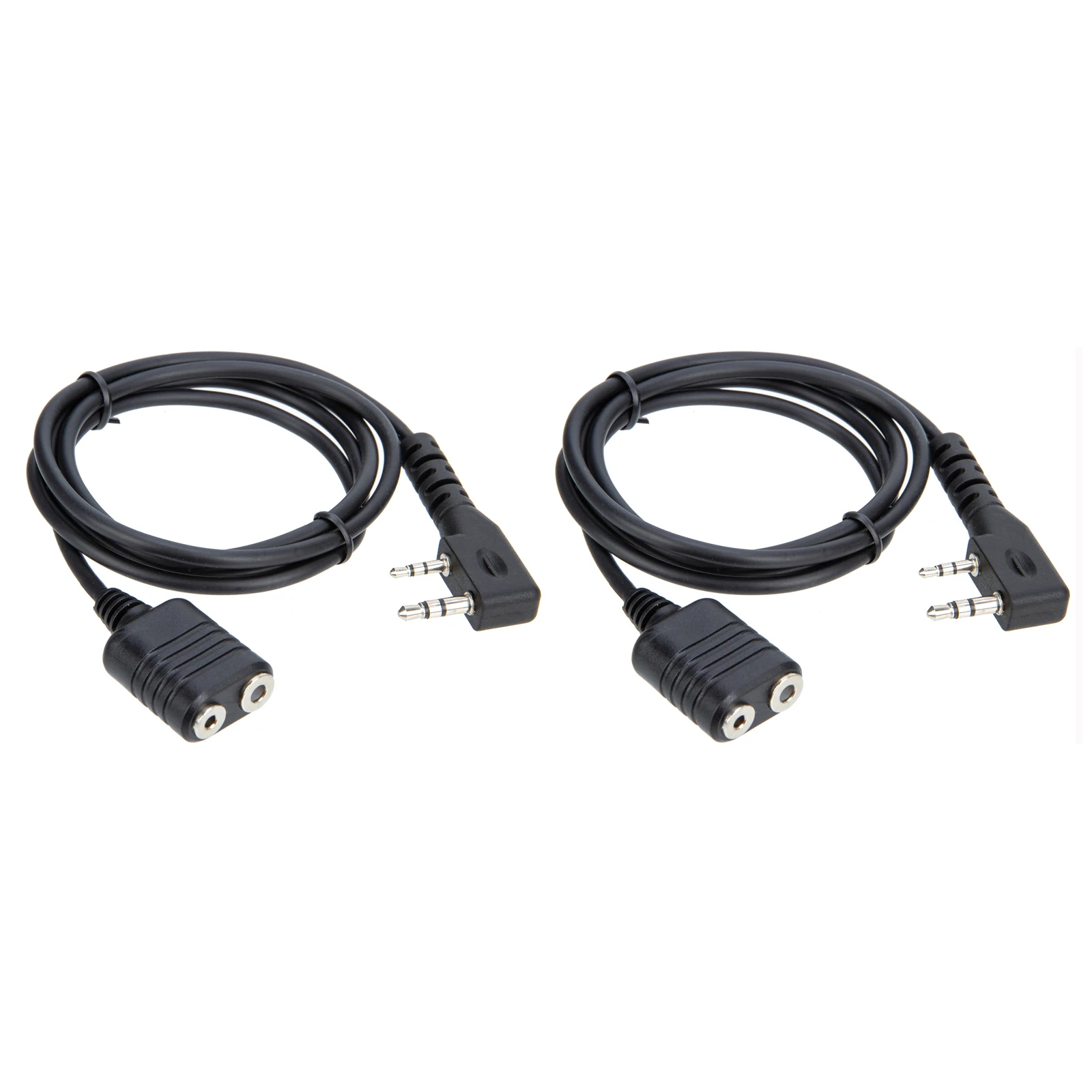 2pcs K type 2 Pin Speaker Mic Headset Earpiece Extension Cord Cable for BaoFeng UV-5R BF-888s for Kenwood Walkie Talkie