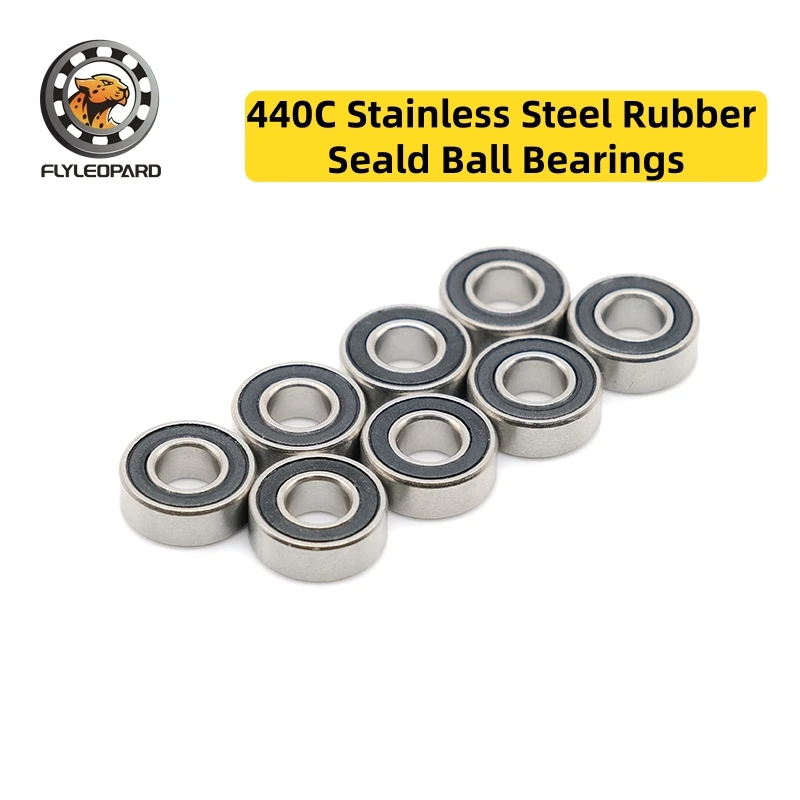 Stainless Steel High Precision Small Ball Bearing with ZZ Shield and 2RS Rubber Seal (5x11x4) - Available in Packs of 5, 10, or 20