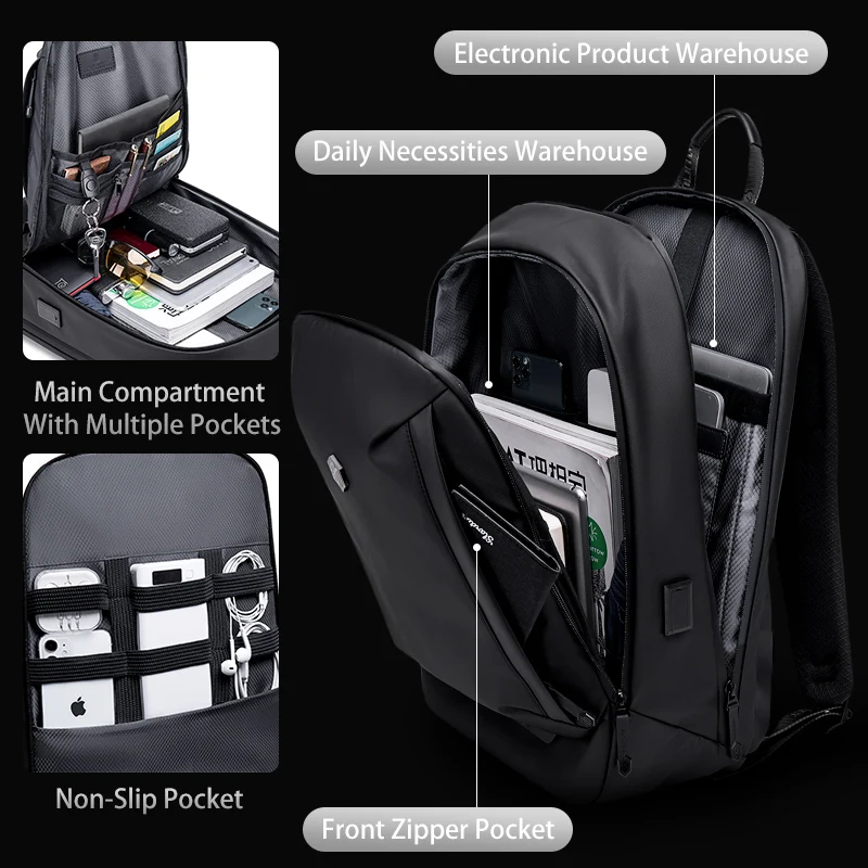 Arctic Hunter Laptop Bag Backpack College Style Simple Design Large Capacity Men's Casual New Backpack Teen Student Bag 3