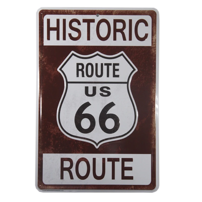 

Route 66 Garage Sign Metal Tin Sign Wall Plaque Vintage Art Wall Poster Metal Tin Sign Route 66 Garage