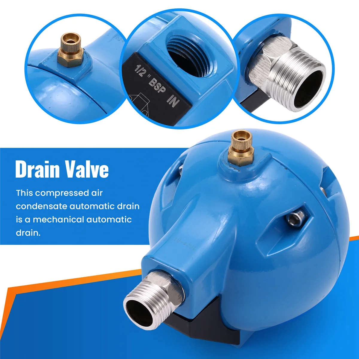 ABZV-Had20B Spherical Drain Valve Automatic Drain Filter Air Compressor Automatic Valve