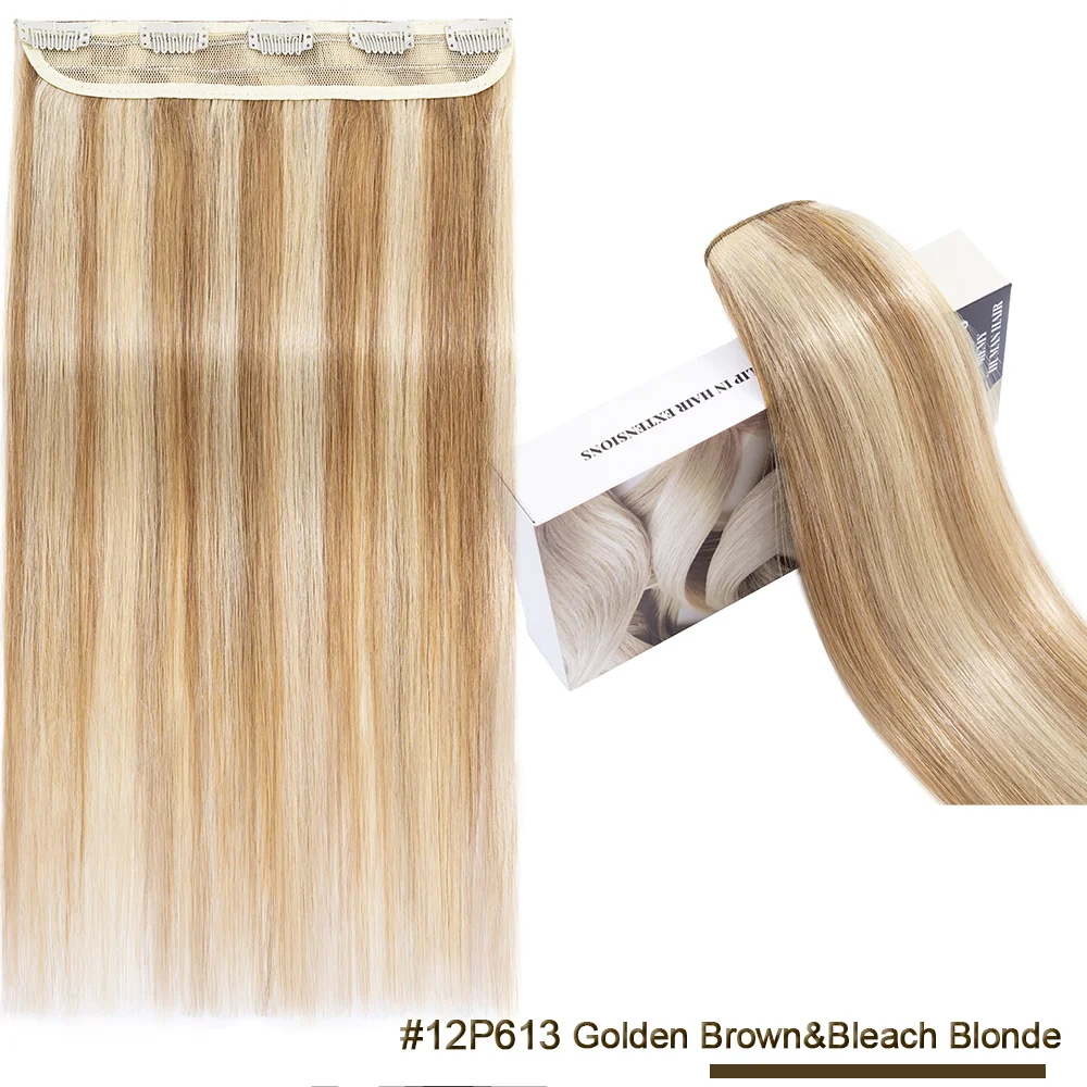 Sego 10 "-24" 3/4 Vollkopf clip in Haar verlängerung 1 Stück/5 Clips maschinell hergestellter remy natürliches menschliches Haar gerade Clip in Haar teilen – Detail 15