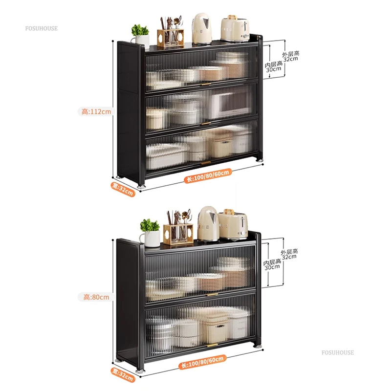 Nordic Minimalist Kitchen Cabinet Storage Kitchen Cabinets Multi-functional Multi-layer Home Small Apartment Storage Cabinets