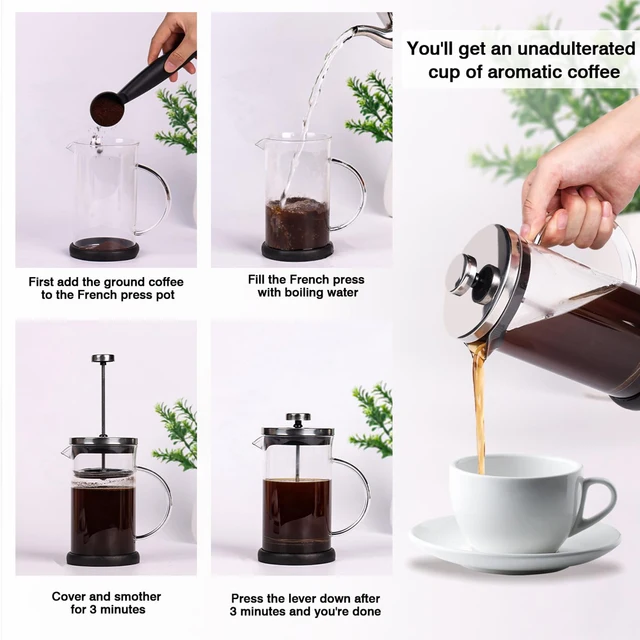 Cafetière à pression en céramique avec poignée, cuisine française Durable,  bon café et thé, sans rouille, lavable au lave-vaisselle - AliExpress