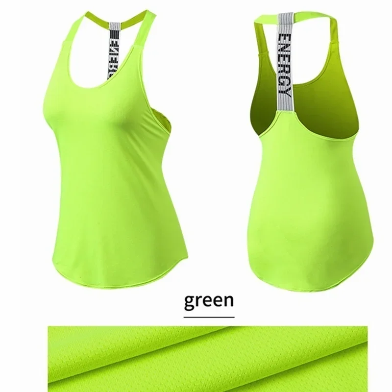 Yoga Top Yoga Shirt Sports Shirt Women Gym Tops Sleeveless Yoga Top Women Fitness Shirt Gym Vest Running Workout Sports Tops Letter Backless