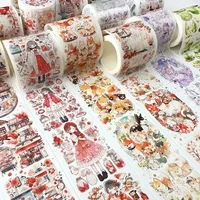 Cute Girl's Daily Life Masking Washi Tape Kawaii Cat Dog Decorative Adhesive Material Sticker Diy Label Album Diary Scrapbooking 1