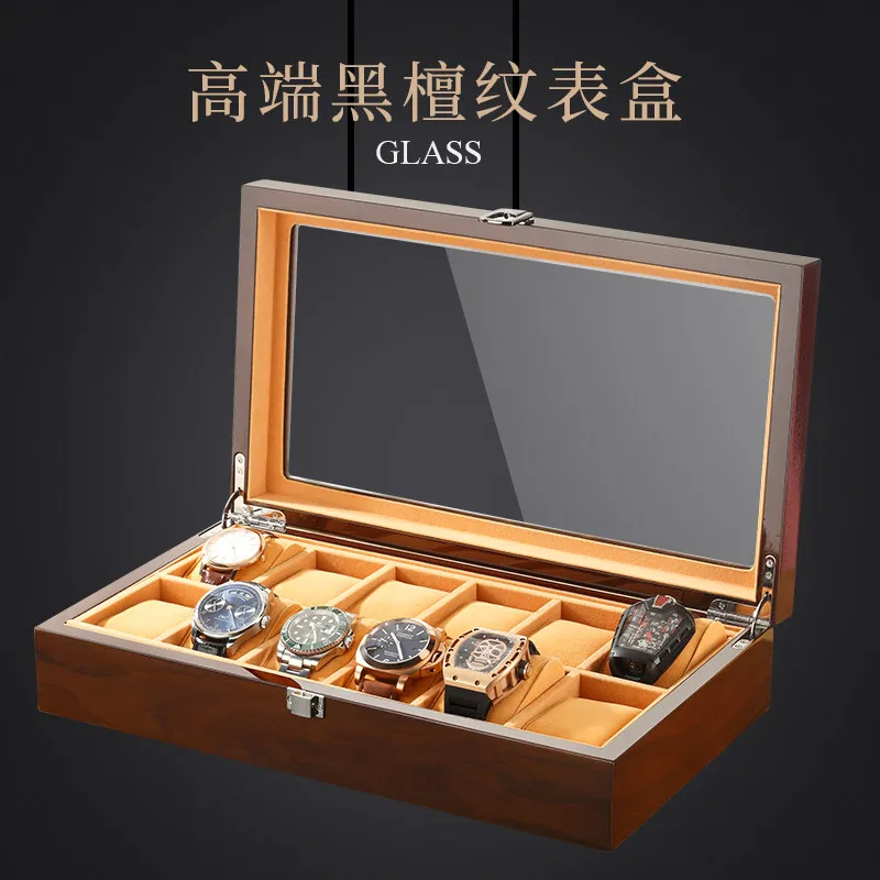 MELANCY Watch Storage Box 2022 Brand New Luxury Solid Wood 12 Slot Storage Collection Display Watch Gift Box Custom Logo