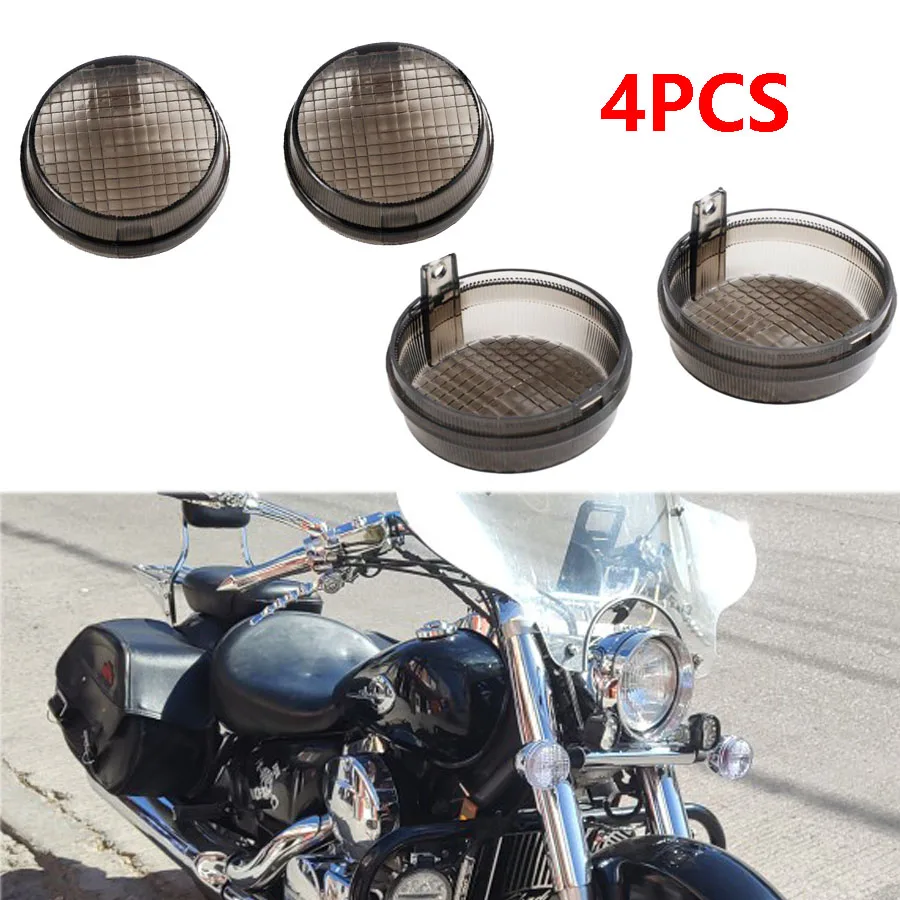 SmokeFrontRearMotorcycleTurnSignalLightCoverIndicatorLensFor