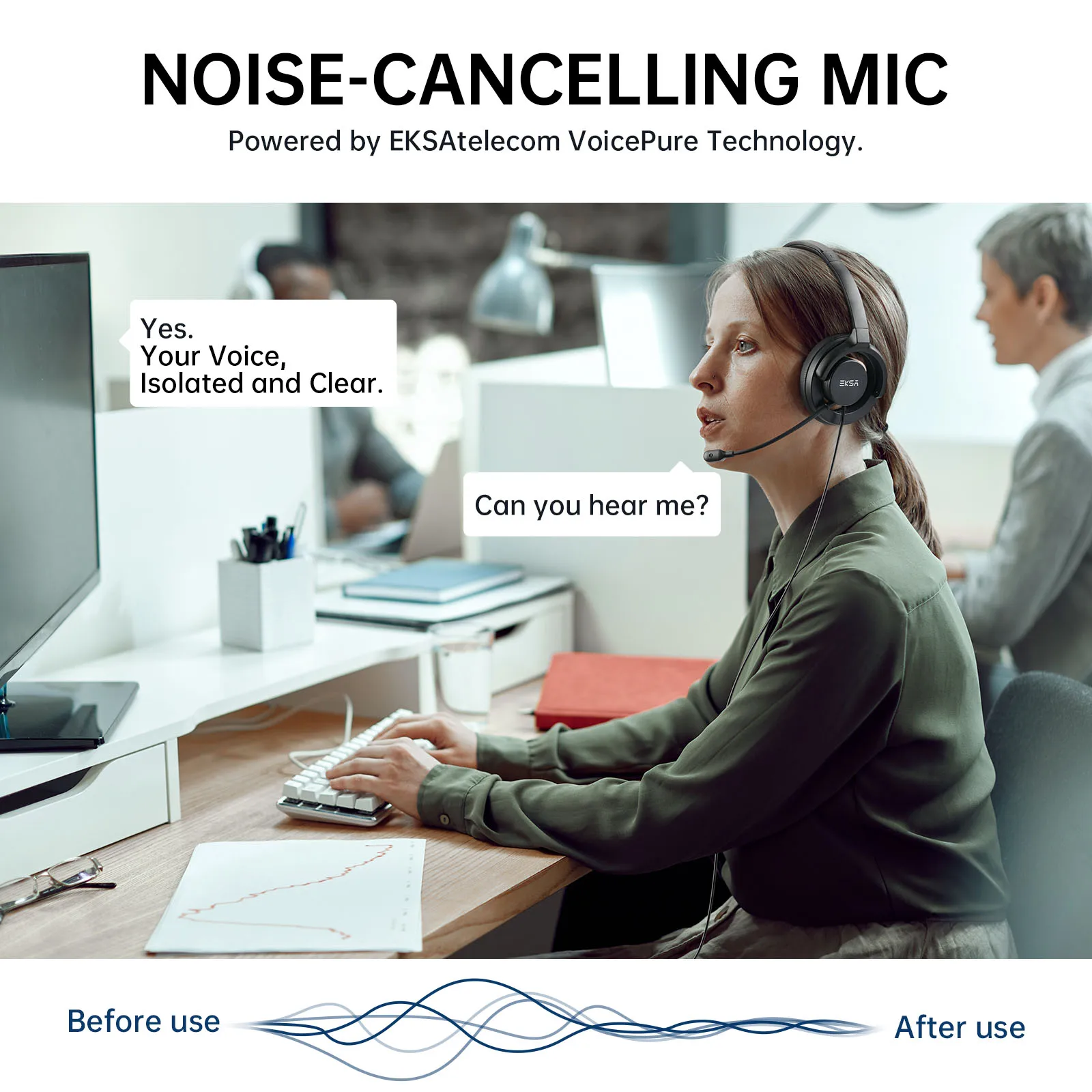 EKSA H27 Open-Ear Office Headset thumbnail 2