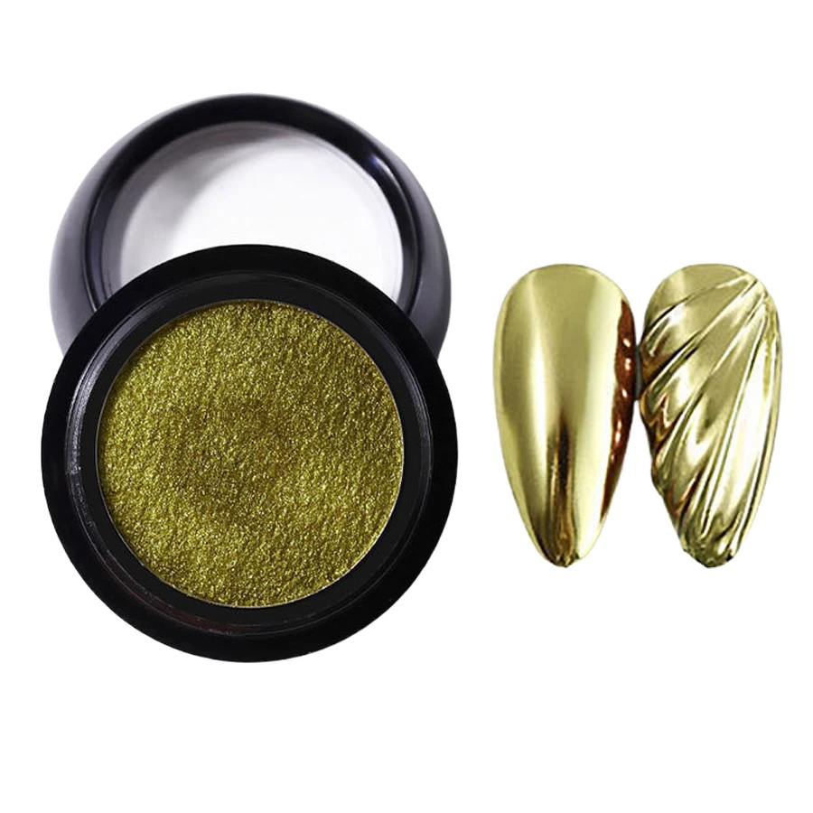 Spiegel Chrom Nagel Glitter Pulver Rose Gold Silber Metallic Pigment Solide für UV Gel Polnisch Nail art Dekoration – Detail 23
