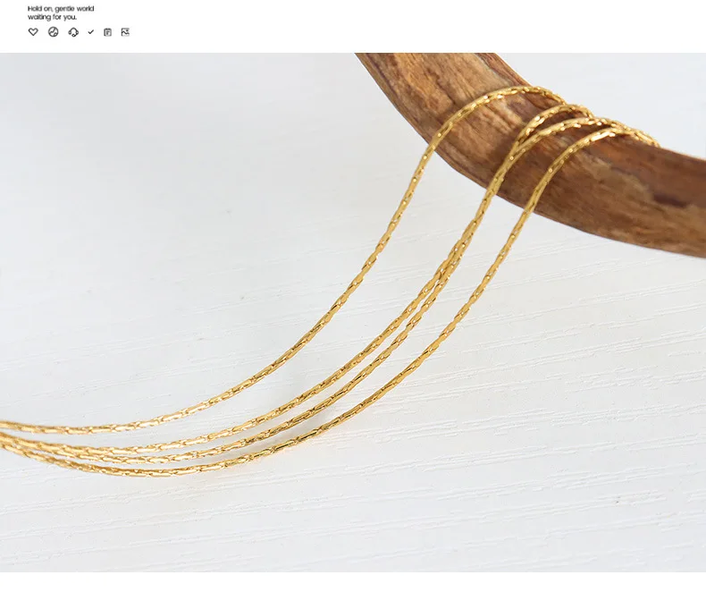 Einfache und modische Damenhalskette mit mehrschichtiger, eleganter, feiner Kette und Quastenform aus Edelstahl. – Detail 18