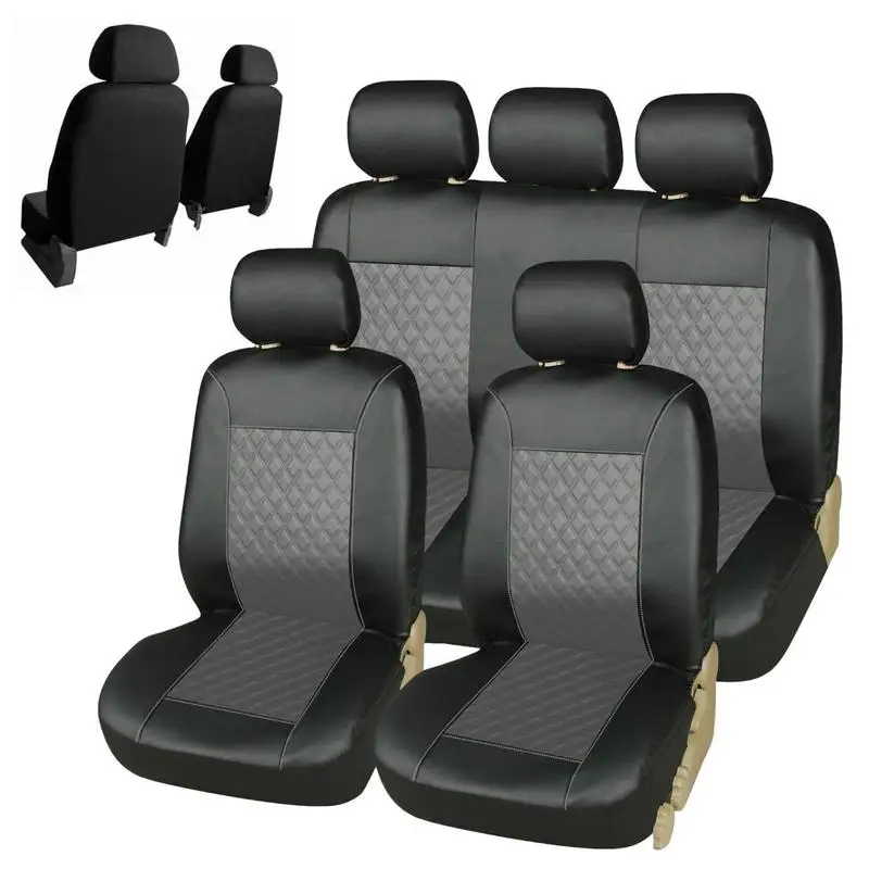 

Car Seat Covers Waterproof Vehicle Seat Covers For Cars Interior Car Front Rear Cover PU Leather Seat Covers For Trucks And Cars