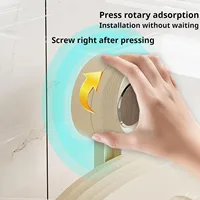 2 in 1 Punch-free Suction Cup Pot Lid Rack Multifunctional Wall-mounted Double-layer Pot Lid Rack Kitchen Storage Rack 2