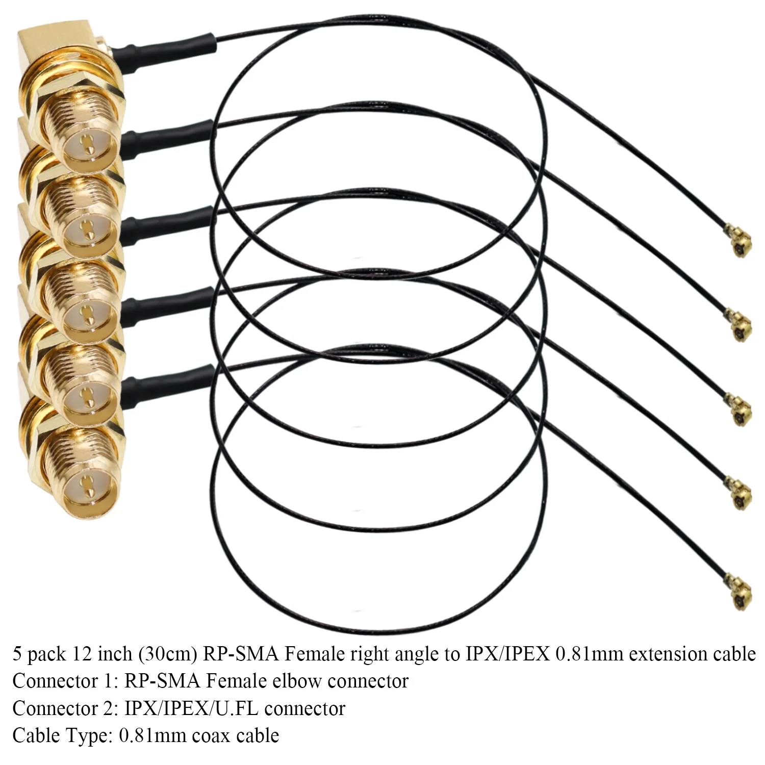 Cavo Antenna WiFi Jopto - 10 Pezzi U.FL A SMA Femmina, 5 Cm, Per Schede PCI Wireless, Router E Progetti DIY - Foto 3