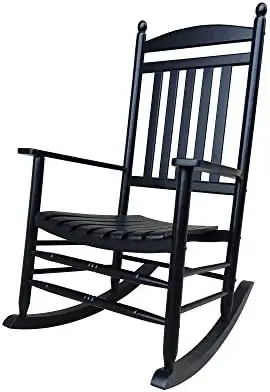 

Rocker-A040NT Natural Wood Porch Rocker/Outdoor Rocking Chair -Easy to Assemble-Comfortable Size-Outdoor or Indoor Use Flatback