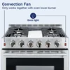 Freestanding Gas Range Stove 30 inch Gas Cooktop Stove 5.56 cu.ft. Large Convection Oven,4 Burners 42000BTU Heavy Duty 2