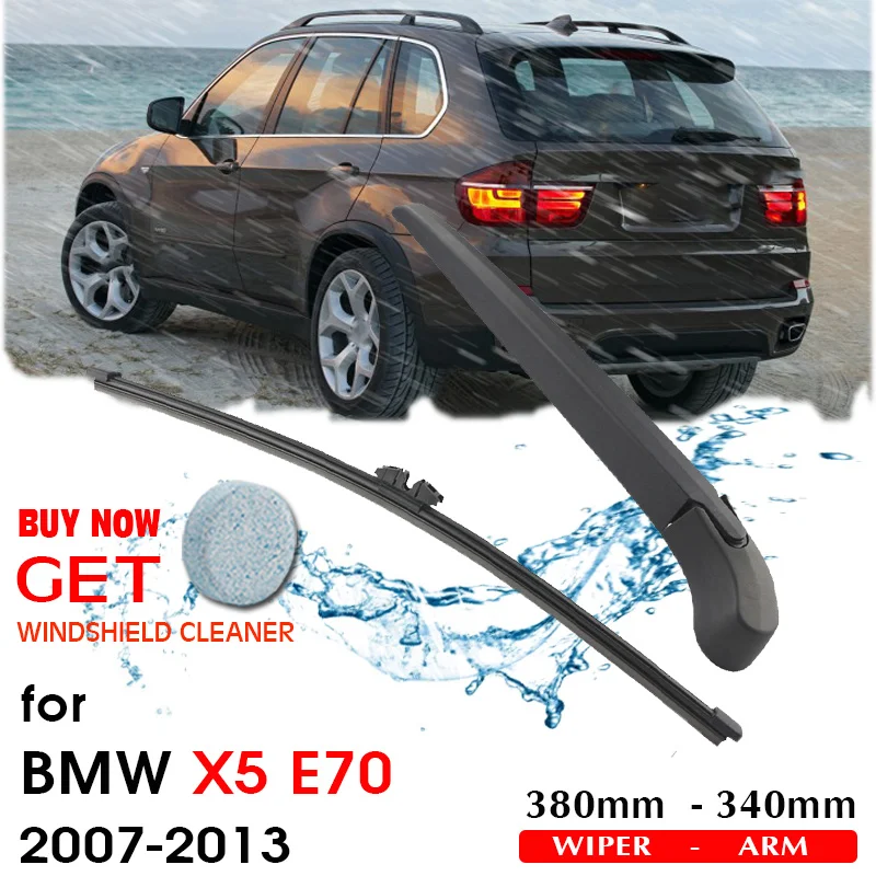 Broshoo Auto Spazzole Tergicristallo Posteriore Posteriore Parabrezza Braccio Del Tergicristallo Per Bmw X5(E70) Hatchback (2007-2013) 380 Millimetri,