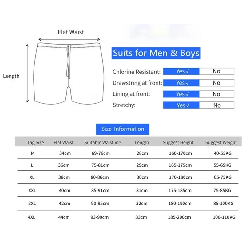 Men Swim Trunks Swimsuit Endurance Athletic Training Quick Dry Racing Swimming Shorts Swimwear Men Swim Jammers