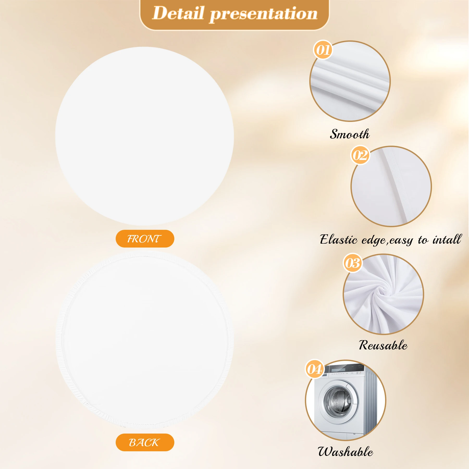 Wedding arch stand cover Round 6FT 6.5FT 7.2FT 7.5FT Party Decoration Photo Backdrop 1PCS